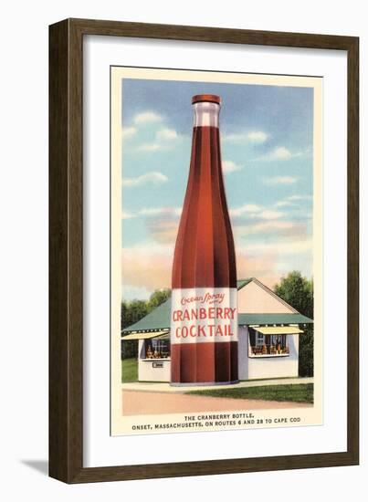 Giant Cranberry Cocktail Bottle-null-Framed Art Print