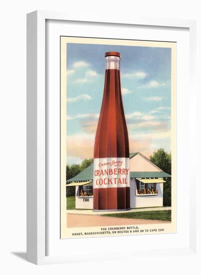 Giant Cranberry Cocktail Bottle-null-Framed Art Print