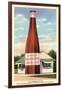 Giant Cranberry Cocktail Bottle-null-Framed Art Print