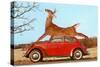Giant Deer Tied on Volkswagen-null-Stretched Canvas