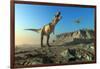 Giant Dinosaur in the Background of the Sky.-iurii-Framed Art Print