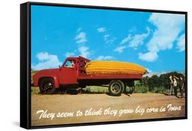 Giant Ear of Corn on Truck, Iowa-null-Framed Stretched Canvas