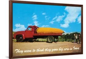 Giant Ear of Corn on Truck, Iowa-null-Framed Art Print