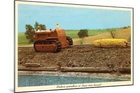 Giant Ear of Corn Towed by Tractor, Iowa-null-Mounted Art Print