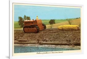 Giant Ear of Corn Towed by Tractor, Iowa-null-Framed Art Print