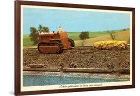 Giant Ear of Corn Towed by Tractor, Iowa-null-Framed Art Print