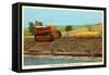 Giant Ear of Corn Towed by Tractor, Iowa-null-Framed Stretched Canvas