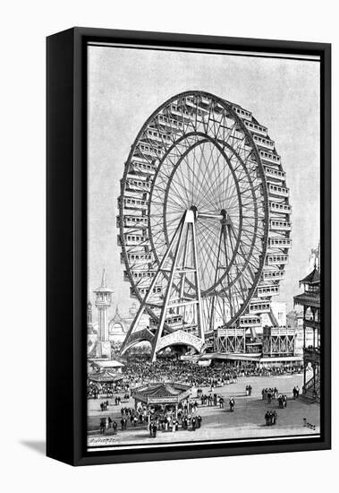 Giant Ferris Wheel, International Exhibition, Chicago, 1893-null-Framed Stretched Canvas