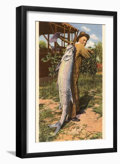 Giant Fish Caught at Corpus Christi, Texas-null-Framed Art Print