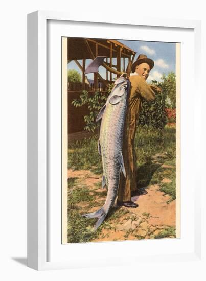 Giant Fish Caught at Corpus Christi, Texas-null-Framed Art Print