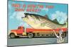 Giant Fish on Flat Bed Truck-null-Mounted Art Print