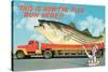 Giant Fish on Flat Bed Truck-null-Stretched Canvas