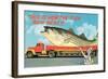 Giant Fish on Flat Bed Truck-null-Framed Art Print