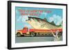 Giant Fish on Flat Bed Truck-null-Framed Art Print