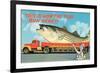 Giant Fish on Flat Bed Truck-null-Framed Art Print