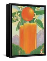 Giant Glass of Orange Juice-null-Framed Stretched Canvas