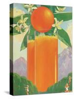 Giant Glass of Orange Juice-null-Stretched Canvas