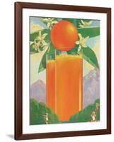 Giant Glass of Orange Juice-null-Framed Art Print