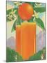 Giant Glass of Orange Juice-null-Mounted Art Print