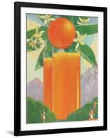 Giant Glass of Orange Juice-null-Framed Art Print