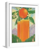 Giant Glasses of Orange Juice-null-Framed Giclee Print