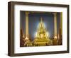 Giant Golden Statue of the Buddha, Wat Benchamabophit (Marble Temple), Bangkok, Thailand-Angelo Cavalli-Framed Photographic Print