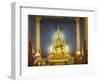 Giant Golden Statue of the Buddha, Wat Benchamabophit (Marble Temple), Bangkok, Thailand-Angelo Cavalli-Framed Photographic Print