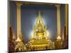 Giant Golden Statue of the Buddha, Wat Benchamabophit (Marble Temple), Bangkok, Thailand-Angelo Cavalli-Mounted Photographic Print