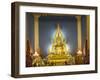Giant Golden Statue of the Buddha, Wat Benchamabophit (Marble Temple), Bangkok, Thailand-Angelo Cavalli-Framed Photographic Print