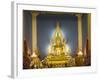 Giant Golden Statue of the Buddha, Wat Benchamabophit (Marble Temple), Bangkok, Thailand-Angelo Cavalli-Framed Photographic Print