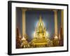 Giant Golden Statue of the Buddha, Wat Benchamabophit (Marble Temple), Bangkok, Thailand-Angelo Cavalli-Framed Photographic Print