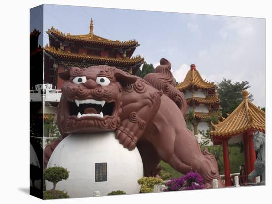 Giant Guardian, Wenwu Temple, Sun Moon Lake, Nantou County, Taiwan-Christian Kober-Stretched Canvas