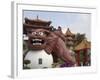Giant Guardian, Wenwu Temple, Sun Moon Lake, Nantou County, Taiwan-Christian Kober-Framed Photographic Print