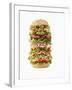 Giant Ham, Sliced Sausage and Lettuce Sandwich-Giorgio Scarlini-Framed Photographic Print