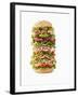 Giant Ham, Sliced Sausage and Lettuce Sandwich-Giorgio Scarlini-Framed Photographic Print