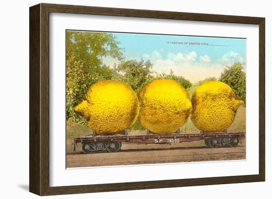 Giant Lemons on Flatbed-null-Framed Art Print