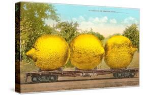 Giant Lemons on Flatbed-null-Stretched Canvas