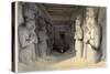 Giant Limestone Statues of Rameses Ii, Temple of Rameses, Abu Simbel, Egypt, 1836-David Roberts-Stretched Canvas