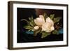 Giant Magnolias on Blue Cloth-Martin Johnson Heade-Framed Giclee Print