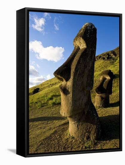 Giant Monolithic Stone Moai Statues at Rano Raraku, Rapa Nui, Chile-Gavin Hellier-Framed Stretched Canvas