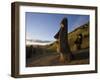 Giant Monolithic Stone Moai Statues at Rano Raraku, Rapa Nui, Chile-Gavin Hellier-Framed Photographic Print