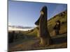 Giant Monolithic Stone Moai Statues at Rano Raraku, Rapa Nui, Chile-Gavin Hellier-Mounted Photographic Print