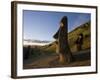 Giant Monolithic Stone Moai Statues at Rano Raraku, Rapa Nui, Chile-Gavin Hellier-Framed Photographic Print