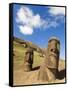 Giant Monolithic Stone Moai Statues at Rano Raraku, Rapa Nui, Chile-Gavin Hellier-Framed Stretched Canvas