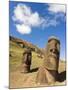 Giant Monolithic Stone Moai Statues at Rano Raraku, Rapa Nui, Chile-Gavin Hellier-Mounted Photographic Print