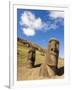 Giant Monolithic Stone Moai Statues at Rano Raraku, Rapa Nui, Chile-Gavin Hellier-Framed Photographic Print