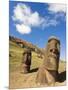 Giant Monolithic Stone Moai Statues at Rano Raraku, Rapa Nui, Chile-Gavin Hellier-Mounted Photographic Print