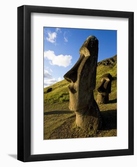 Giant Monolithic Stone Moai Statues at Rano Raraku, Rapa Nui, Chile-Gavin Hellier-Framed Photographic Print