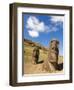 Giant Monolithic Stone Moai Statues at Rano Raraku, Rapa Nui, Chile-Gavin Hellier-Framed Photographic Print