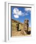 Giant Monolithic Stone Moai Statues at Rano Raraku, Rapa Nui, Chile-Gavin Hellier-Framed Photographic Print